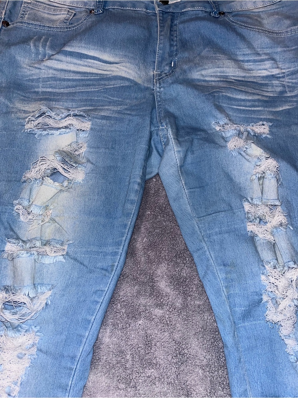 VIP Light Blue Ripped Skinny Jeans - Picture 3 of 5